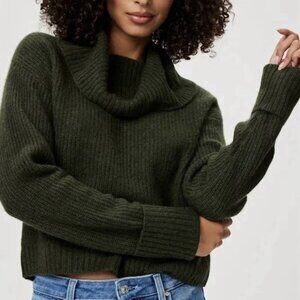NEW Paige Green Evonne Cashmere Cowl Neck Sweater Women’s Size XS Long Sleeve